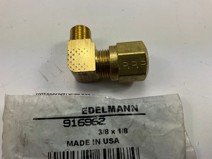 Edelmann 916962 Brass Hydraulic Male Elbow Fitting  3/8'' X 1/8''