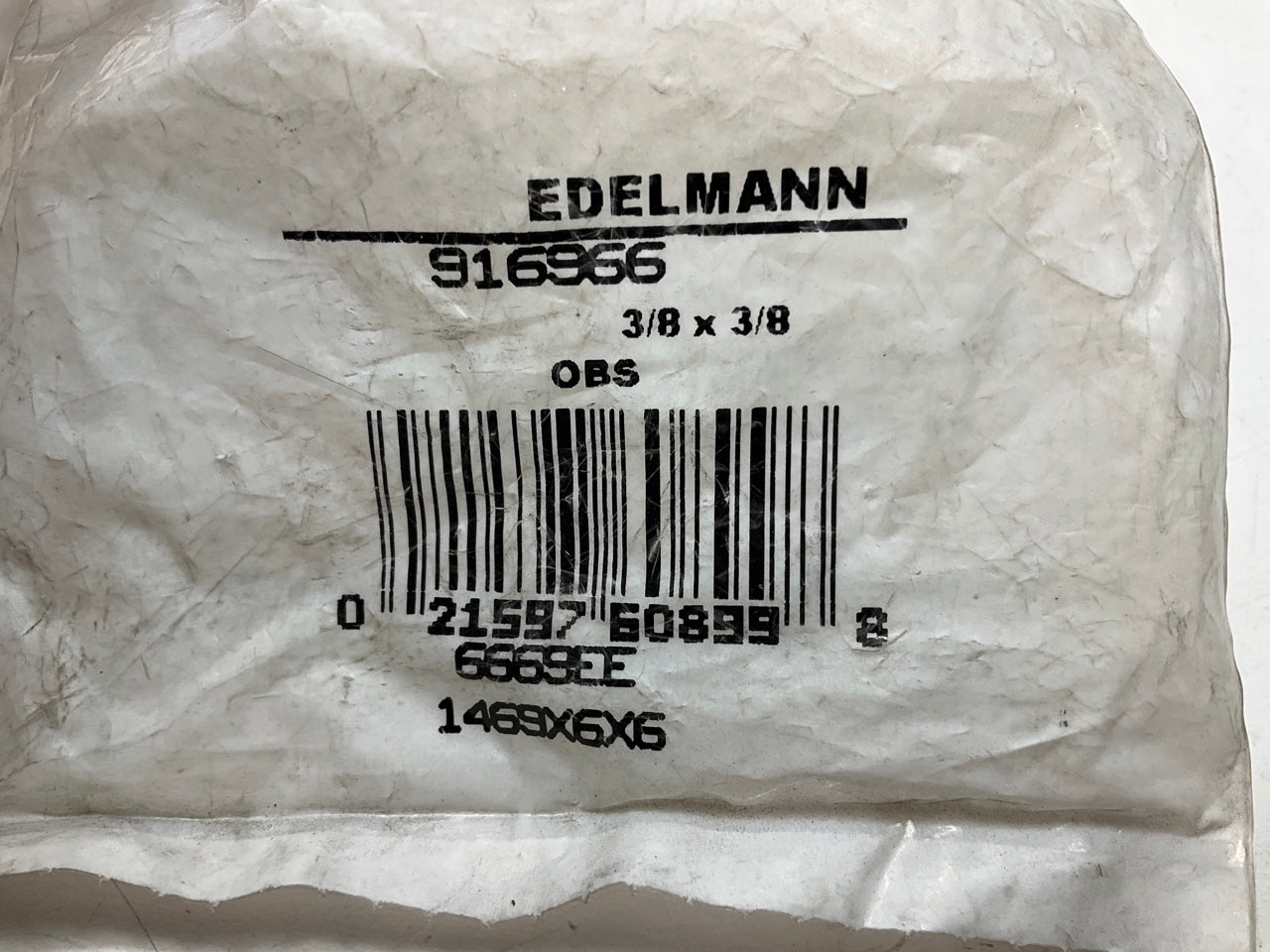 Edelmann 916966 Nylon Air Brake 90 Deg Male Elbow 3/8'' Tube X 3/8'' Pipe Thread