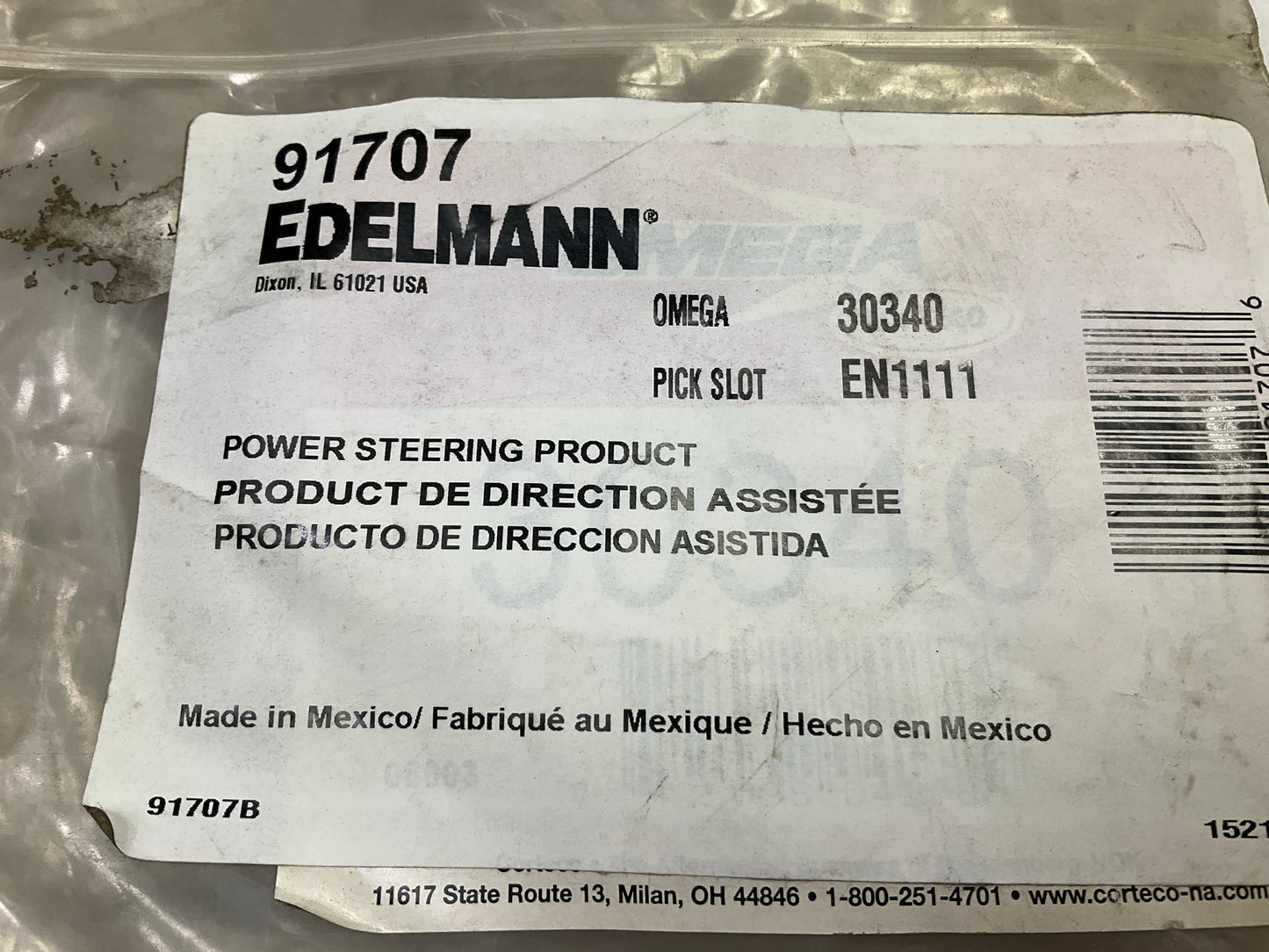 Edelmann 91707 Power Steering Pressure Hose For 1990-1995 Buick Regal 3.8L V6