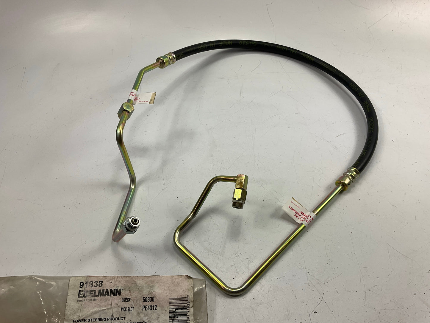 MISSING YELLOW PROTECTIVE CAP - Edelmann 91838 Power Steering Hose Line