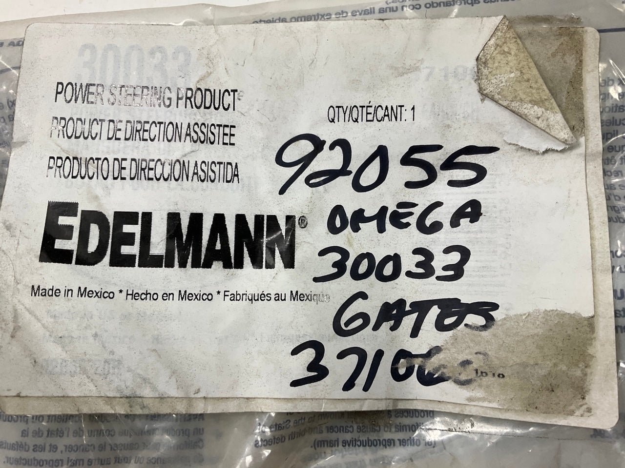 Edelmann 92055 Power Steering Hose For 1999-2005 GM