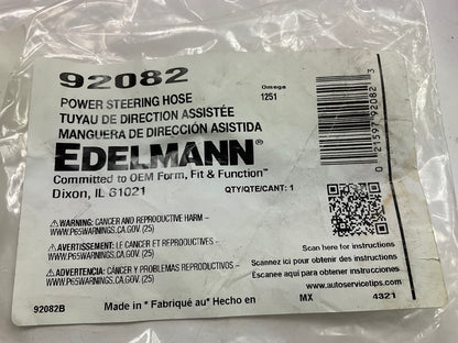 Edelmann 92082 Power Steering Pressure Line Hose Assembly