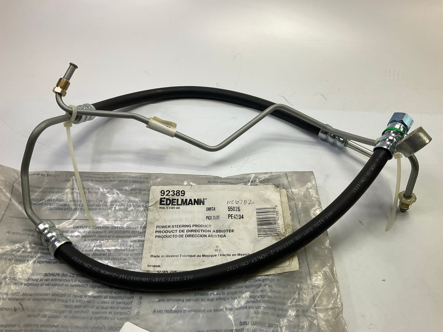 Edelmann 92389 Power Steering Pressure Hose Assembly