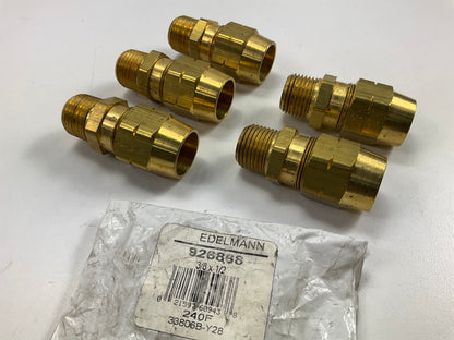 5 Edelmann 926868 Detachable Air Brake Connectors - 3/8'' Hose ID X 1/2'' Male NPT