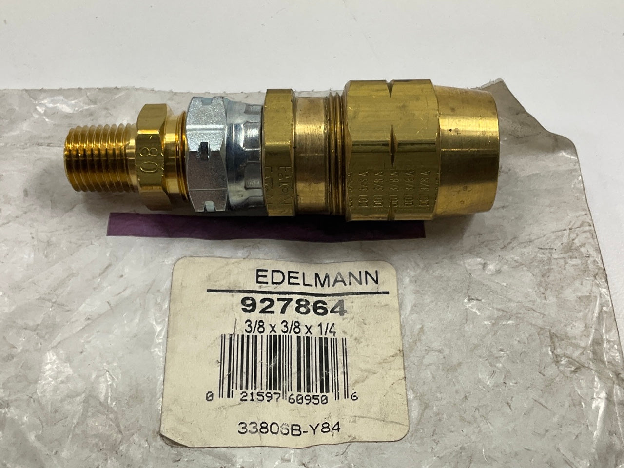 Edelmann 927864 Detachable Truck Air Brake System Connector, 3/8'' X 3/8'' X 1/4''