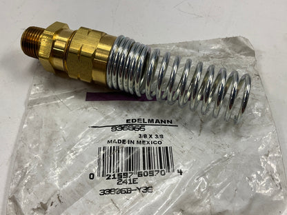 Edelmann 936866 3/8 Air Hose Connector With Spring Guard (3/8'' Hose X 3/8'' NPT)