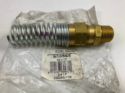 Edelmann 963868 Air Brake Line Spring Guard Fitting 1/2'' Hose X 3/8'' Male NPT