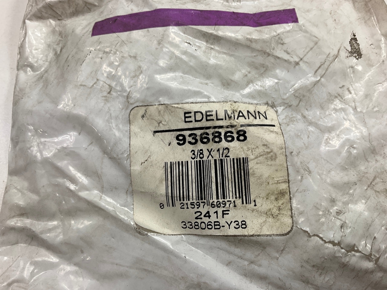 Edelmann 963868 Air Brake Line Spring Guard Fitting 1/2'' Hose X 3/8'' Male NPT