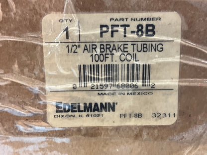 100 FEET - Edelmann PFT8B 1/2'' Air Brake Tube Air Brake Line Tubing, Full Roll