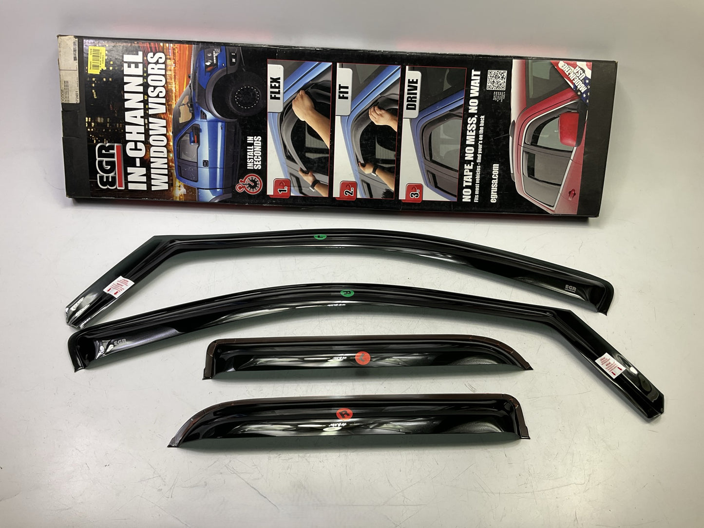 EGR 572451 Vent Visor Window Deflector Set 4-pc For 02-08 Ram 1500 2500 Quad Cab