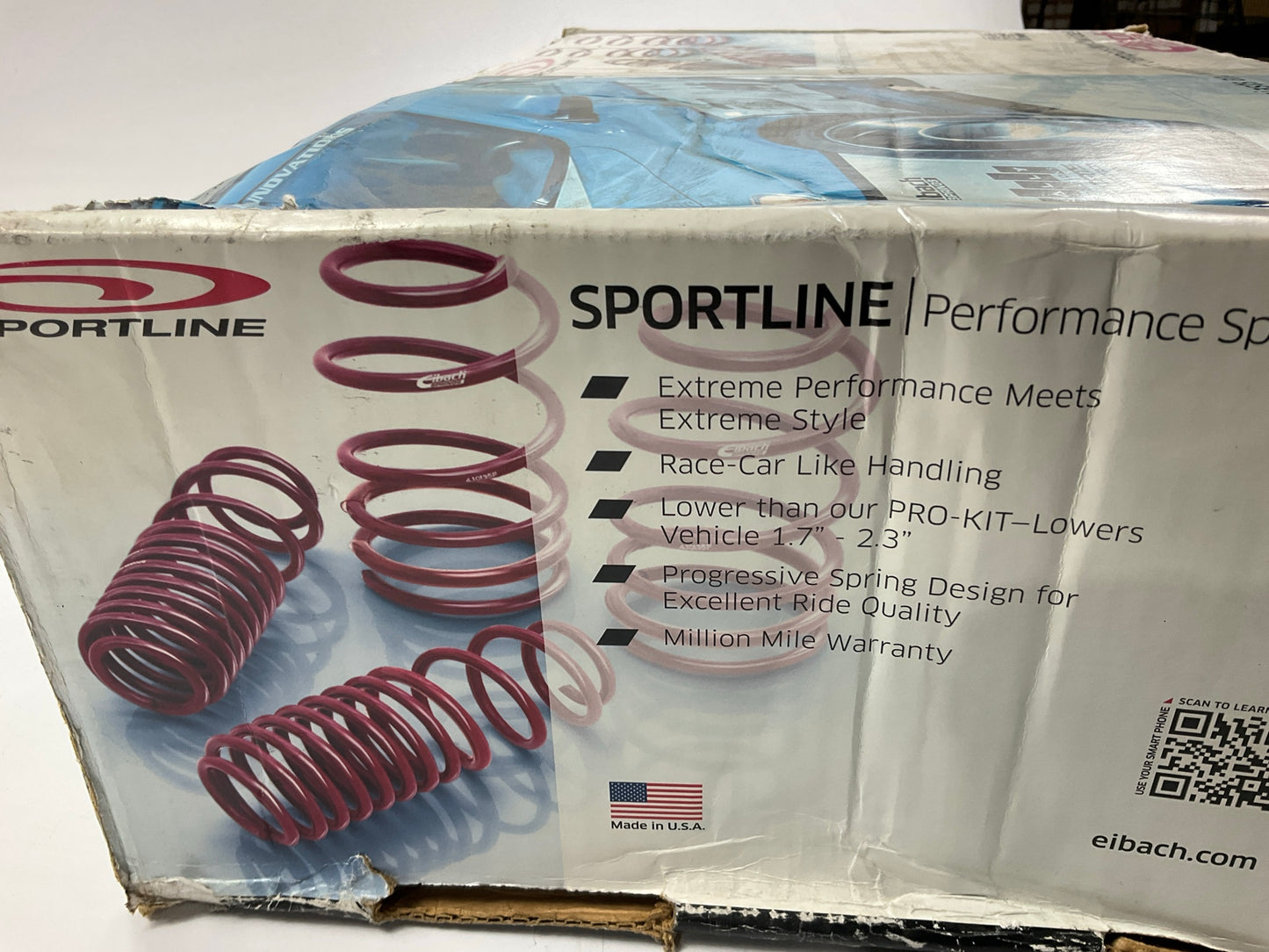 Eibach 4.1740 Sportline Lowering Springs For 92-00 Honda Civic - 1.7''-2.3'' Drop
