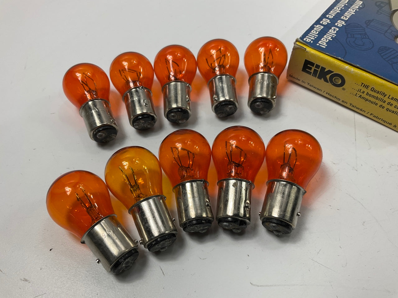 (10) Eiko 2057NA Amber Light Bulbs