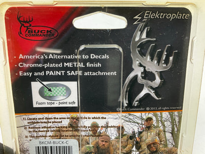 Buck Commander Officially Licensed Hunting Shiny Chrome Auto Emblem 2.25'' X 3.5''