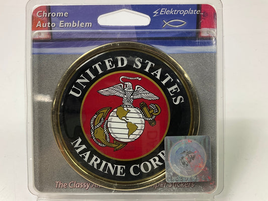 Electroplate MRN-SL Stick-On Emblem - United States Marines USMC, 3''