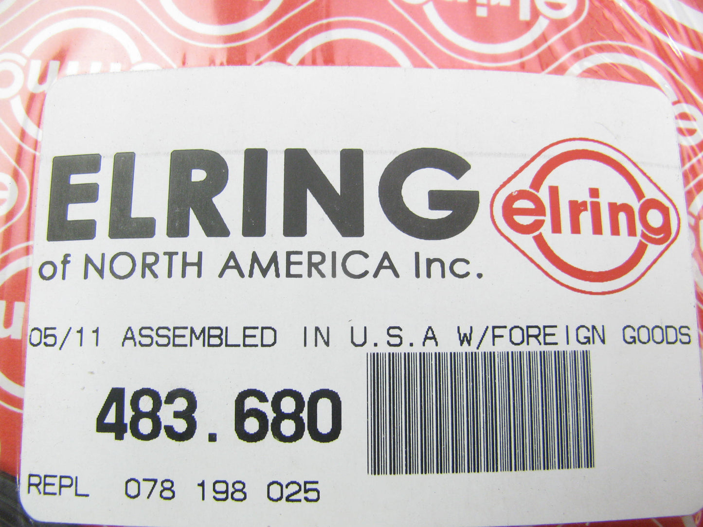 Elring 483-680 Single Valve Cover Gasket Set For 1997-2005 VW Audi 2.7L 2.8L-V6