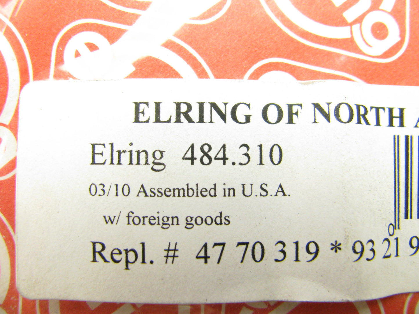 Elring 484-310 Engine Valve Cover Gasket Set For 1994-1997 Saab 2.5L 3.0L-V6