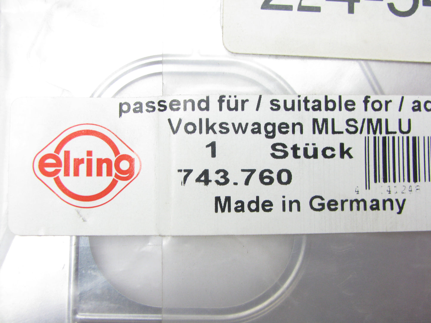 Elring 743.760 Exhaust Manifold Gasket 2002-04 Volkswagen 4.0L W8