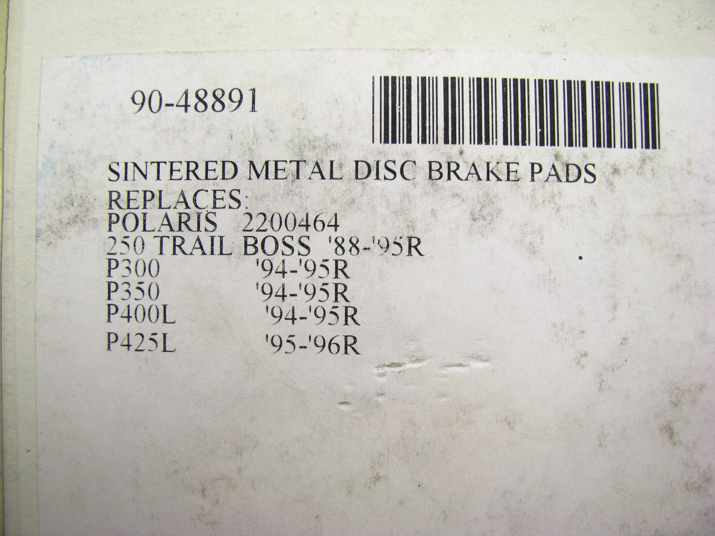 Emgo 90-48891 Brake Pads For Polaris ATV Sportsman Magnum Polaris Trail Boss