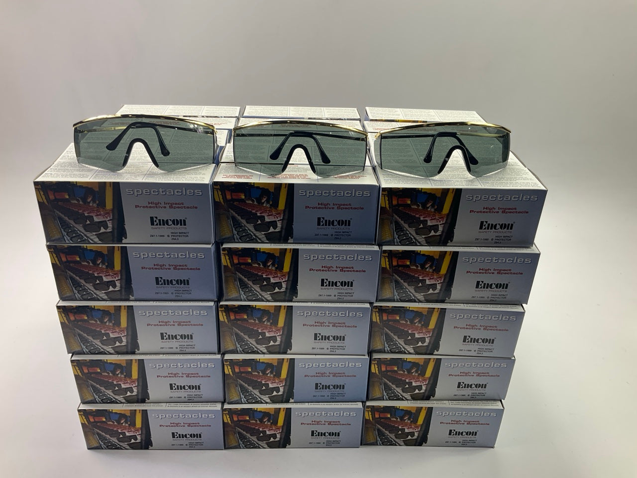 Wholesale Lot Of 99 Tinted Safety High Impact Protective Glasses