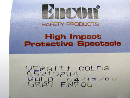 100 PACK - Encon Veratti Gold Eye Tinted Safety Glasses 05219204 (100 Pcs)