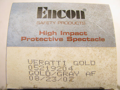 (x20) Veratti  Gold Encon High  Impact Safety Glasses Encon 05219204