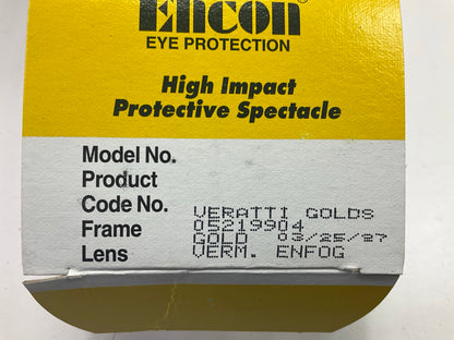 (x100) High Impact Safety Glasses ENCON 05219904 Veratti Gold VERMILLION LENS