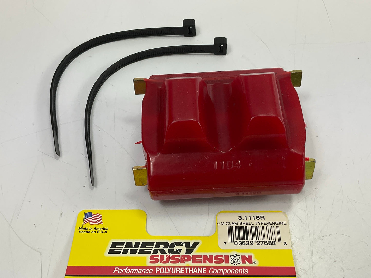 Energy Suspension 3.1116R Motor Mount Polyurethane, Red, GM Clam Shell Type