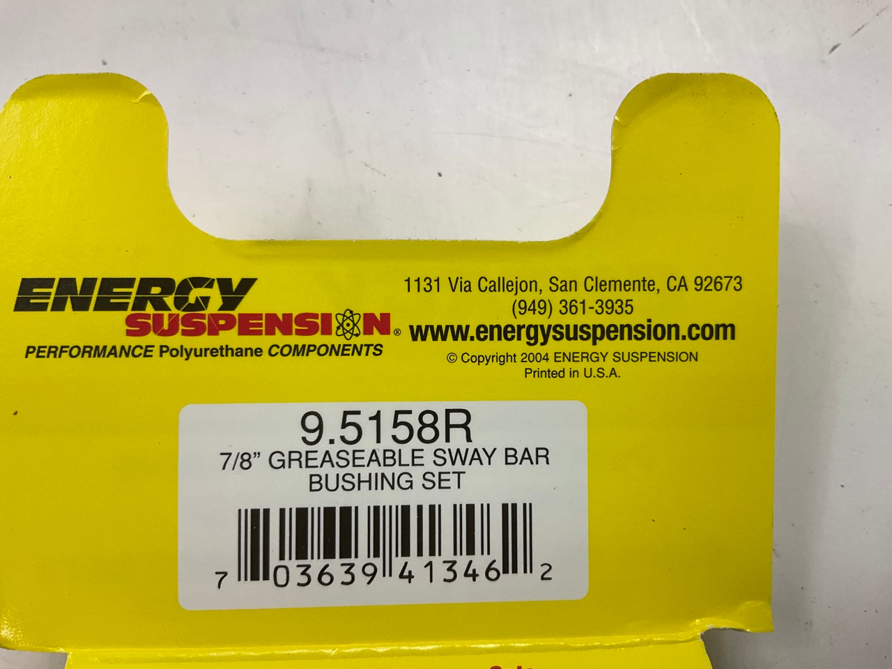 Energy Suspension 9.5158R Universal 7/8'' Sway Bar Bushings Set (0.875'' Bar Diam)