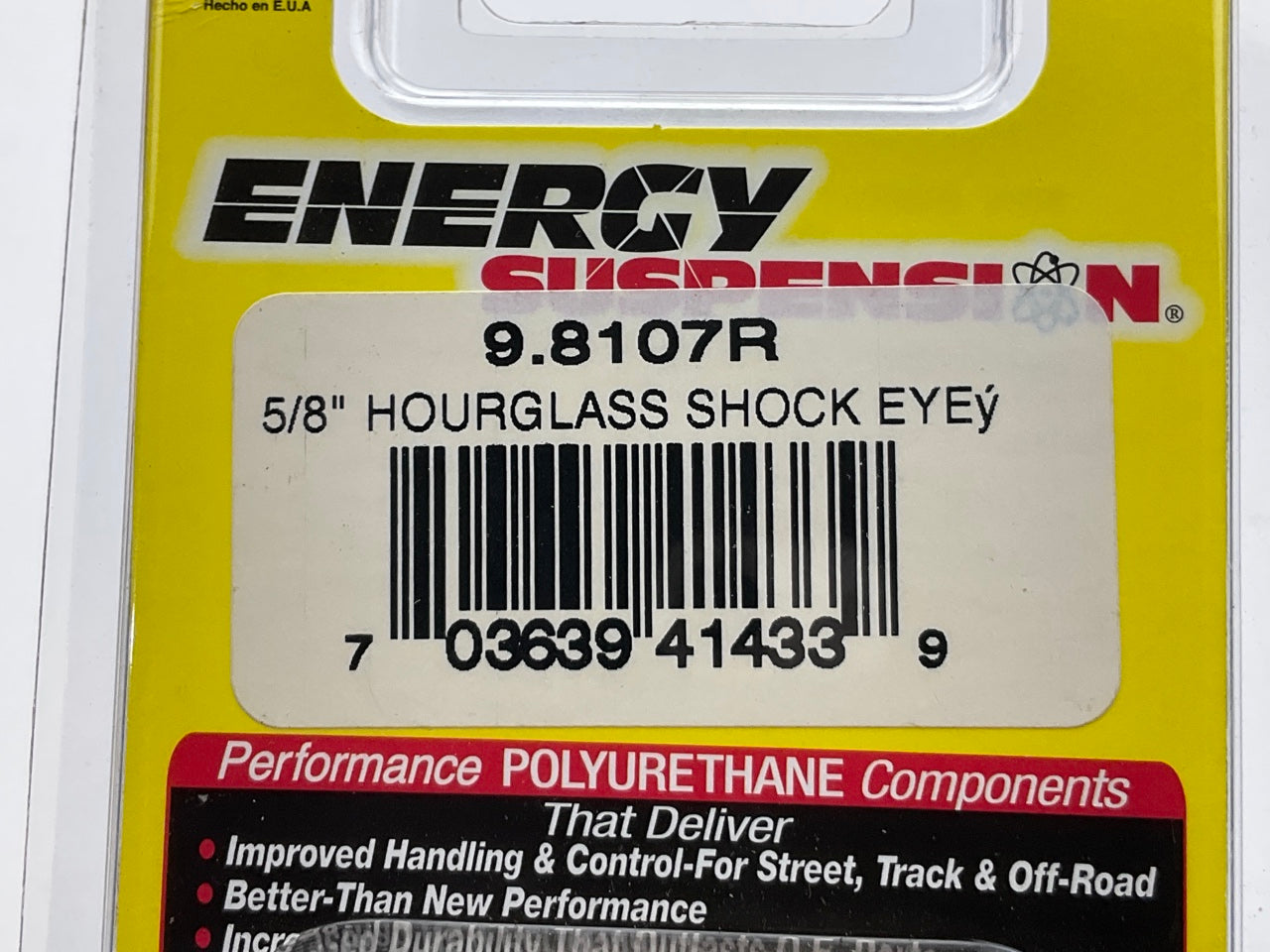 Energy Suspension 9.8107R 5/8'' Hourglass Shock Eye Bushings, Pair