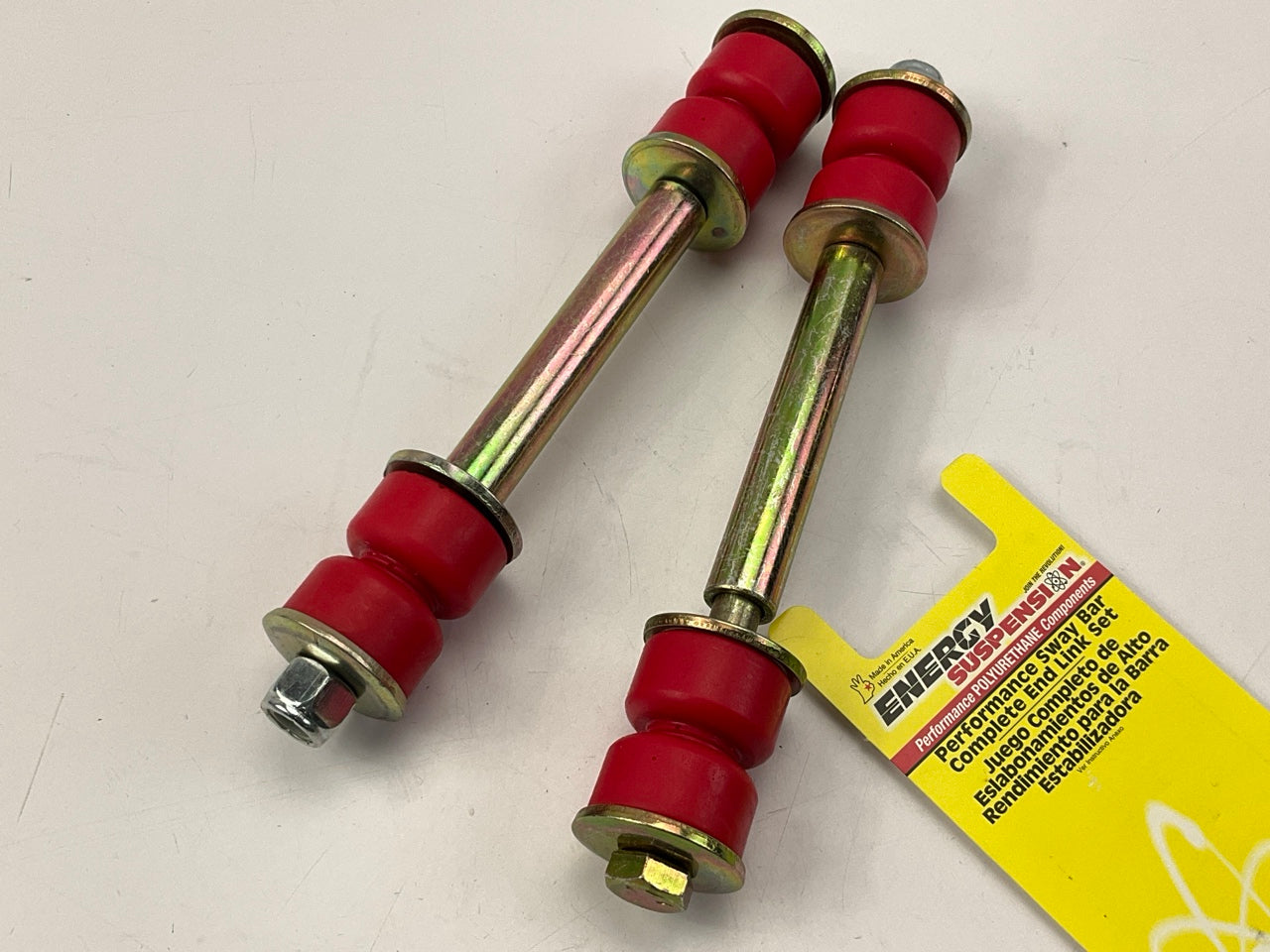 Energy Suspension 9.8117R Front Sway Bar End Links With Bushings, Red