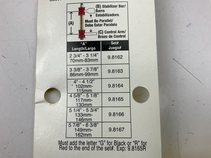 Energy Suspension 9.8117R Front Sway Bar End Links With Bushings, Red