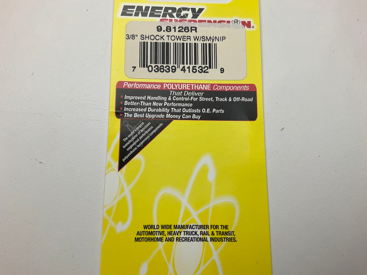 Energy Suspension 9.8126R Universal RED Shock Eyes Bushings, 3/8'' ID, 1 1/4'' OD