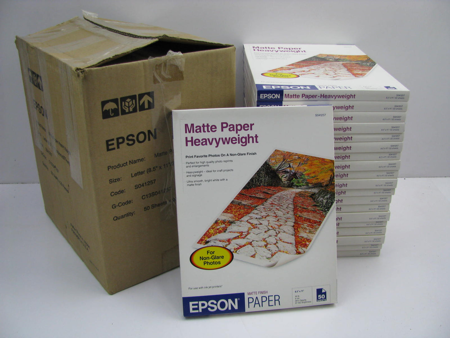 1,000 Sheets - Epson Premium Heavy Weight Matte Photo Paper 8.5x11'' 9 Mil, 44 Lb