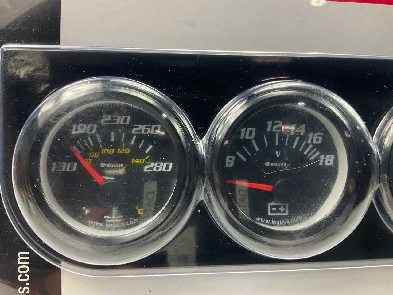 Equus 6200 2'' Mechanical Triple Gauge Kit, Water Temperature, Oil Pressure, Volt