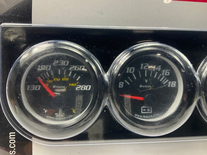 Equus 6200 2'' Mechanical Triple Gauge Kit, Water Temperature, Oil Pressure, Volt