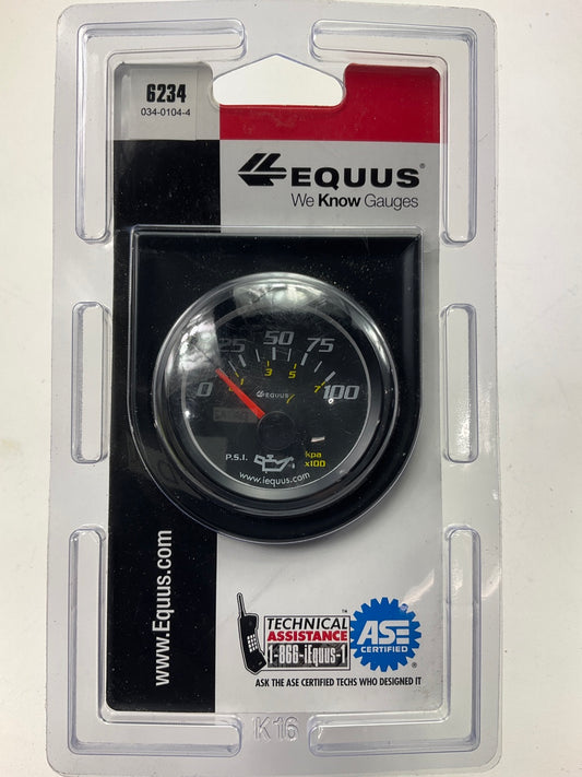 Equus 6234 Mechanical 2'' Oil Pressure Gauge, 0 To 100 PSI