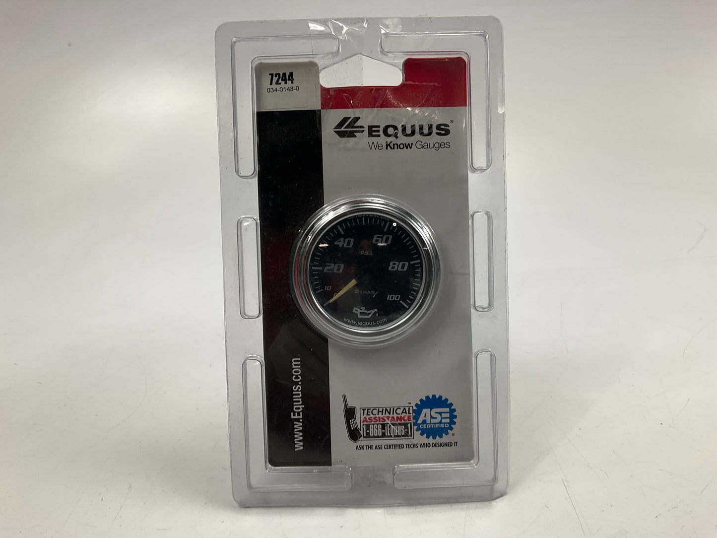 Equus 7244 Series 2 Inch Mechanical Chrome Oil Pressure Gauge