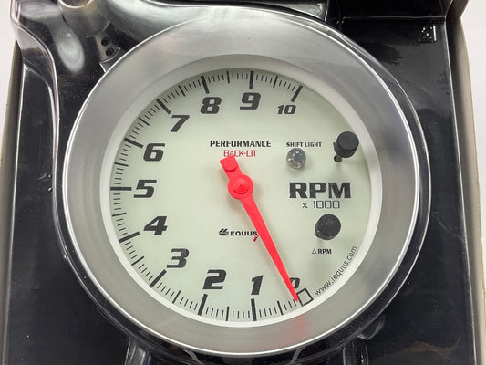 Equus 8080 5'' Tachometer Gauge With Shift Light, 0 To 10000 RPM Tach