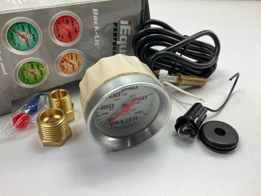 Equus 8242 2'' Coolant Temperature Mechanical Water Temp Gauge, 130-280 F