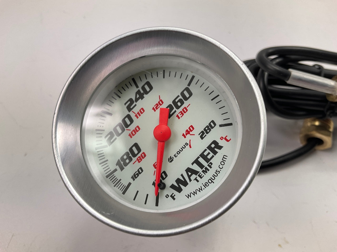 Equus 8242 2'' Coolant Temperature Mechanical Water Temp Gauge, 130-280 F