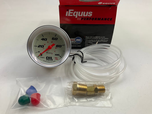 Equus 8244 8000 Performance 2'' Mechanical Oil Pressure Gauge, 0-100 PSI