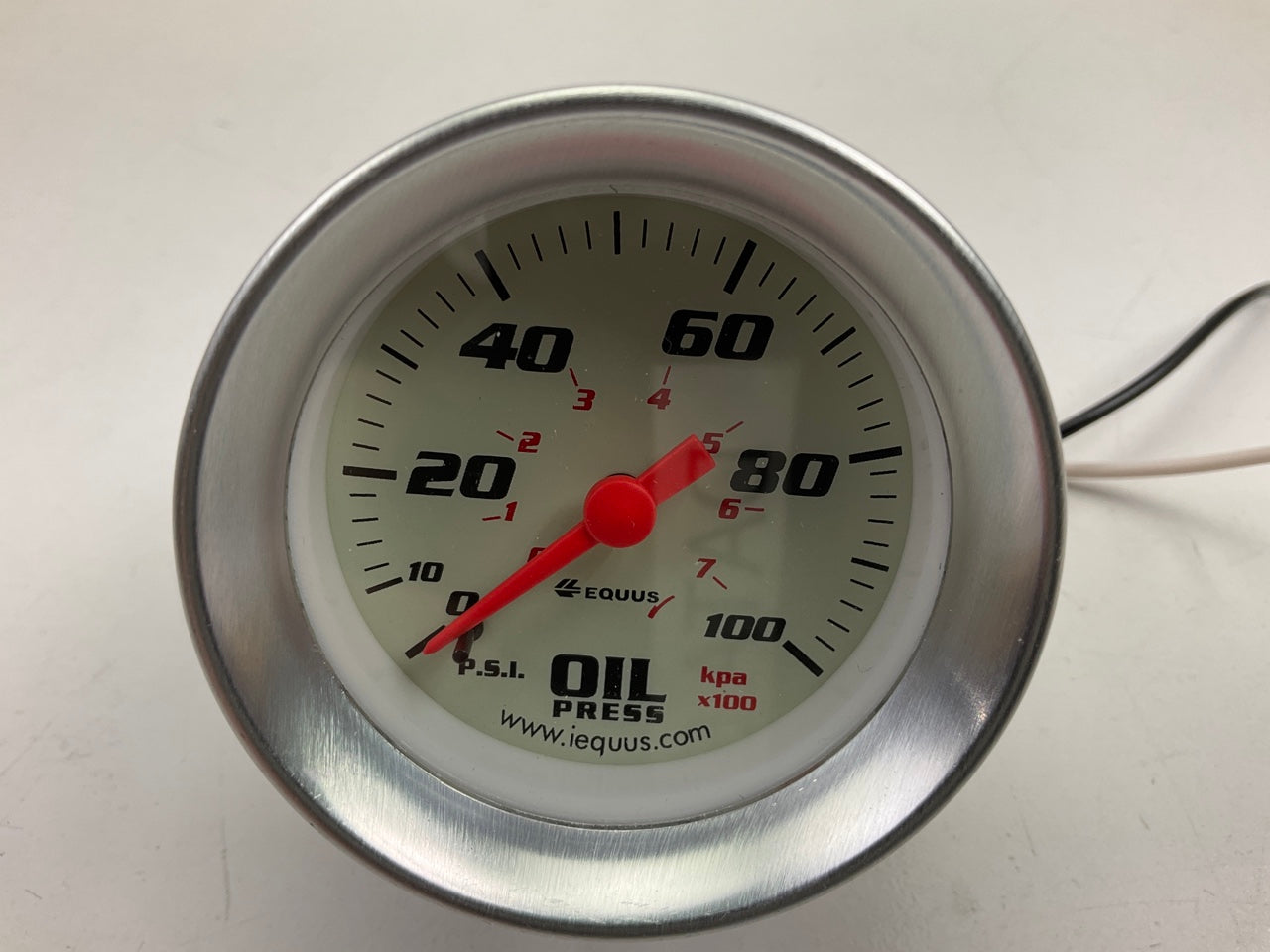 Equus 8244 8000 Performance 2'' Mechanical Oil Pressure Gauge, 0-100 PSI