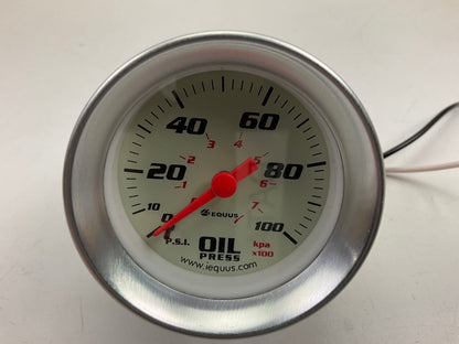 Equus 8244 8000 Performance 2'' Mechanical Oil Pressure Gauge, 0-100 PSI