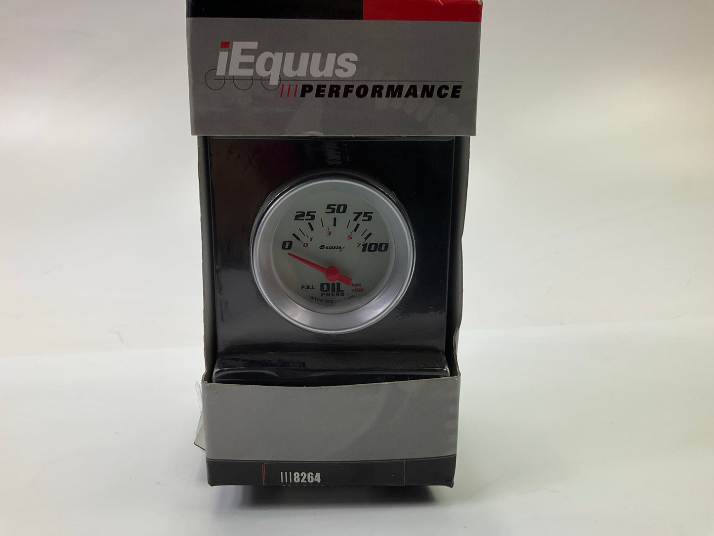 Equus 8264 2'' Electric Oil Pressure Gauge With Multi Color Back Light, 0-100 PSI