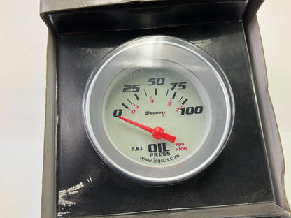 Equus 8264 2'' Electric Oil Pressure Gauge With Multi Color Back Light, 0-100 PSI