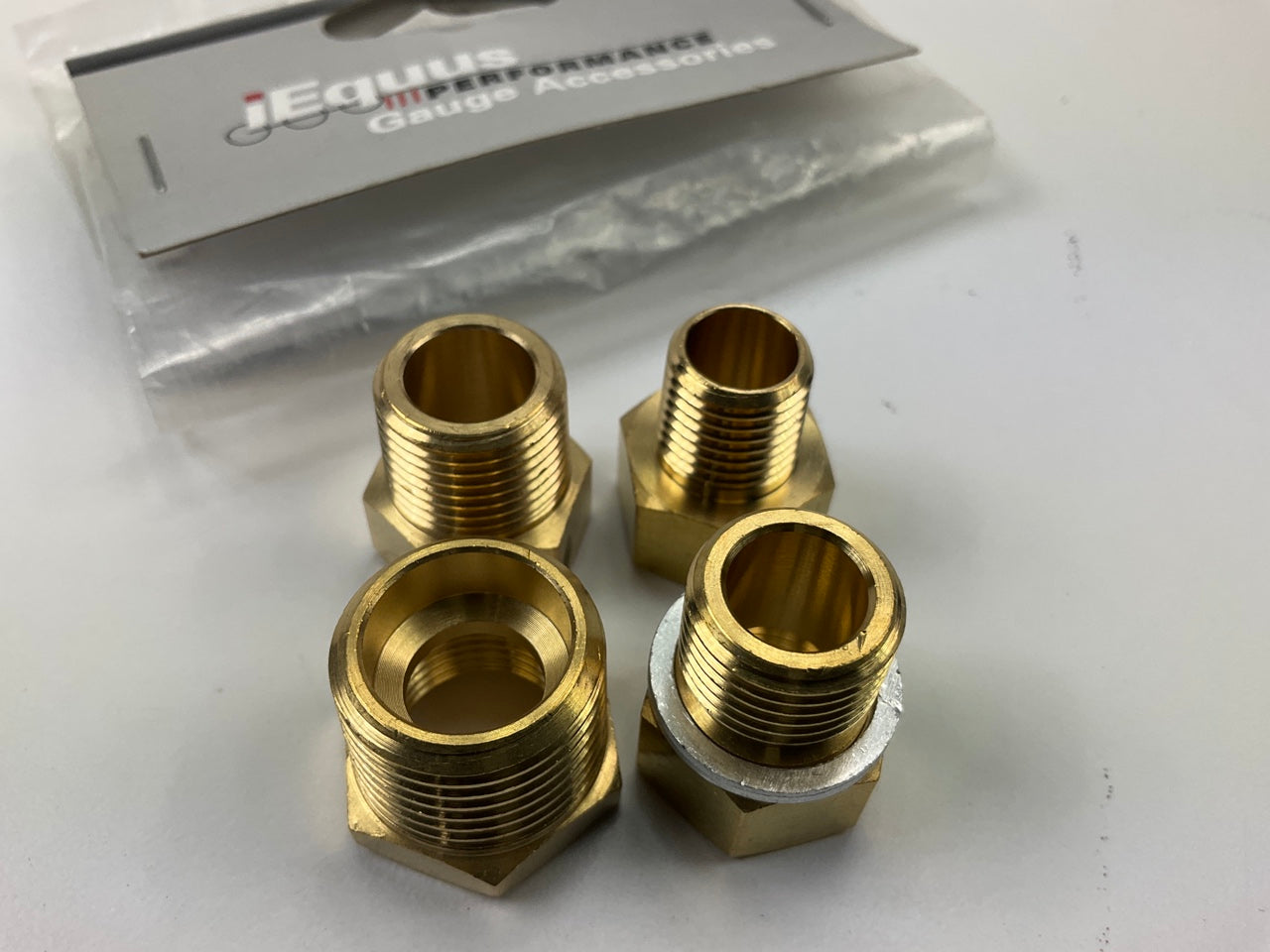Equus 9851 Mechanical Water Temperature Gauge Adapter Brass Fittings Kit, 4 PCs