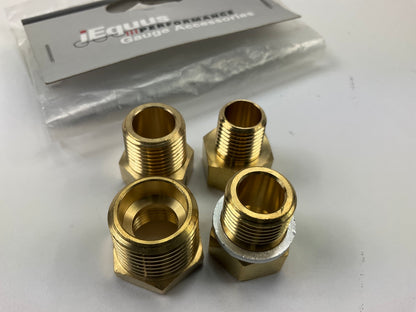 Equus 9851 Mechanical Water Temperature Gauge Adapter Brass Fittings Kit, 4 PCs