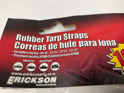6 PACKS Of 10 Each - Erickson 06610 Multiple Length EPDM Rubber Tarp Straps