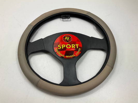 ET SWC-MAZDA-TA Steering Wheel Cover W/ Mazda Logo, Tan Color, Up To 15'' Diam.