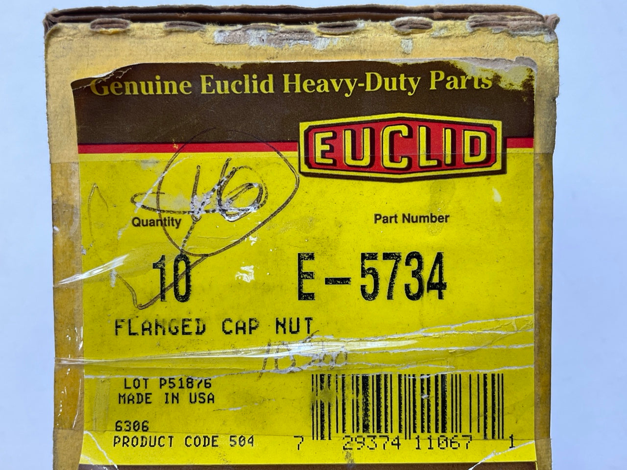 (10) Euclid E-5734 Wheel Lug Nuts - 11/16''-16 Thread, 1-1/8'' Hex